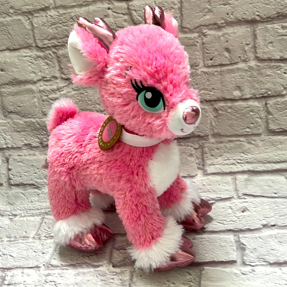 Build a bear Pink Dear Sparkle EXCELLENT 15”
